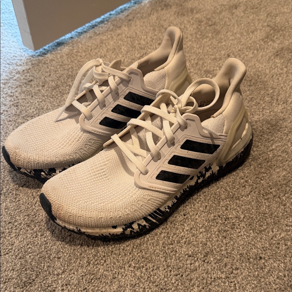 adidas White and Black Athletic Running Sneakers